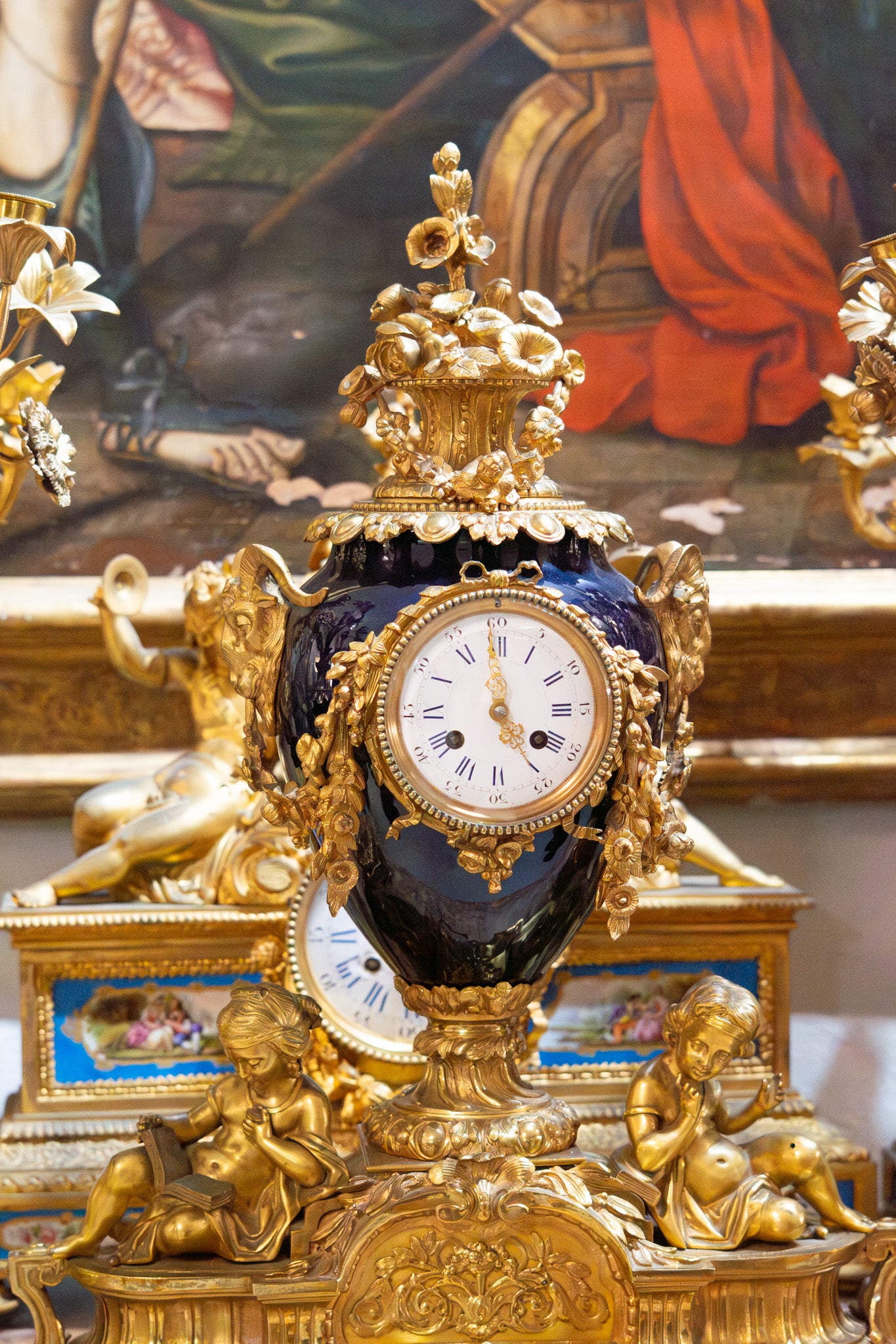 Reloj de sobremesa Francés en bronce dorado - S.XIX