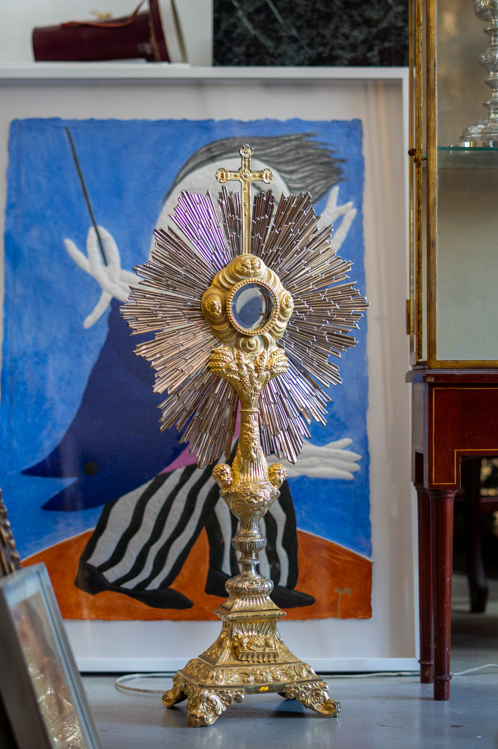 Custodia francesa en plata vermeil – Siglo XIX