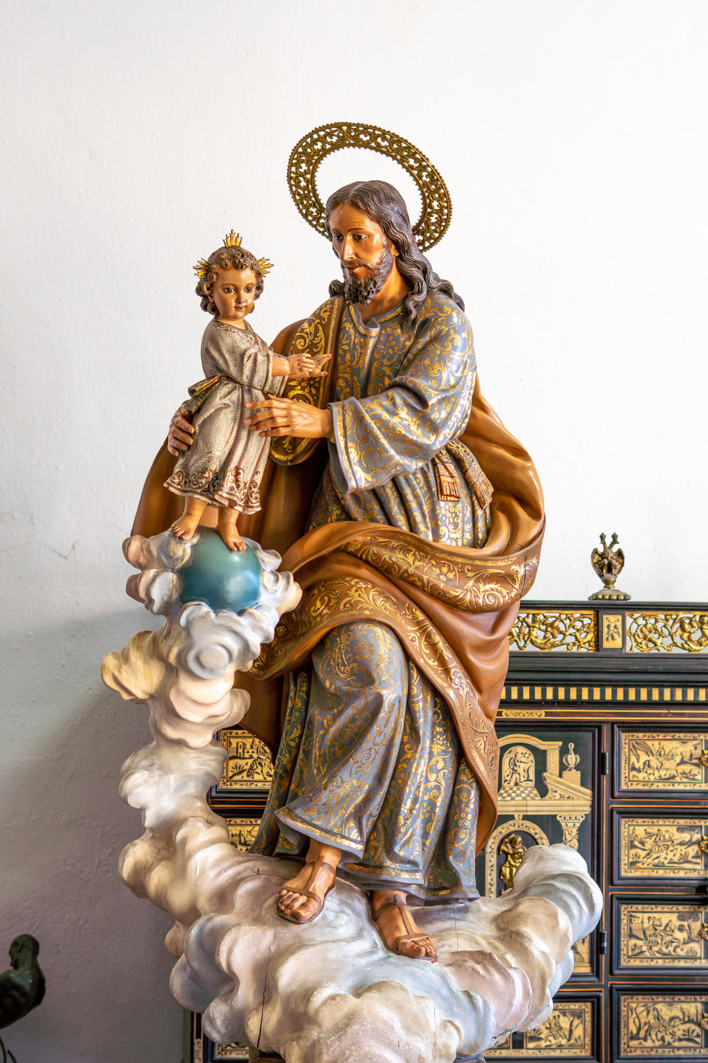 Talla San José con el Niño S.XIX