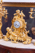 Reloj Francés de Bronce con guarnición S.XIX
