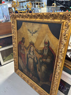 Coronación de la Virgen – Óleo sobre tabla, siglo XVIII