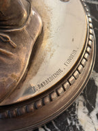 Escultura francesa en bronce plateado del S.XIX – Le Chanteur Florentin, Paul Dubois