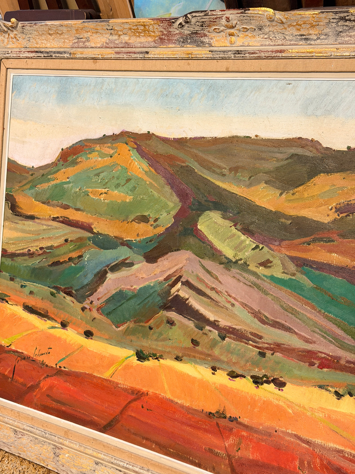 Pintura de vanguardia valenciana del S.XX – Paisaje de montañas, Genaro Lahuerta