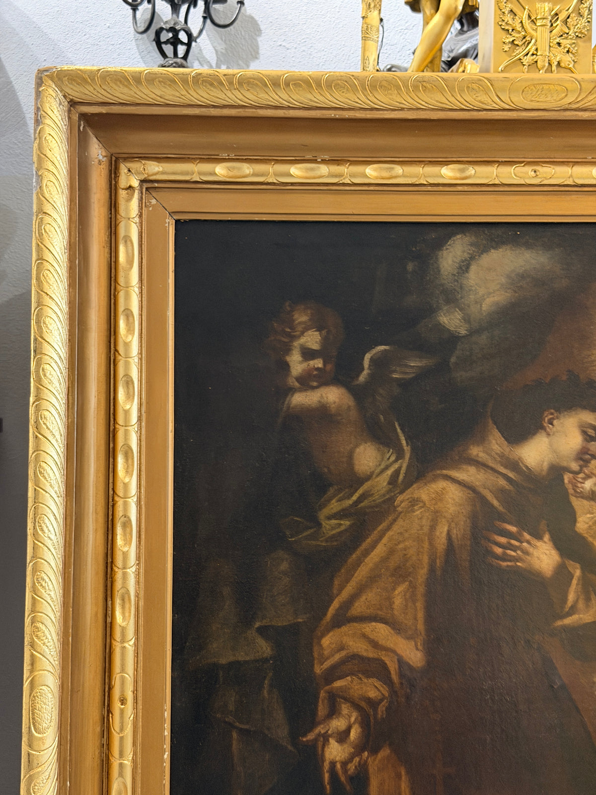 Pintura italiana del siglo XVII – San Antonio de Padua con el Niño Jesús